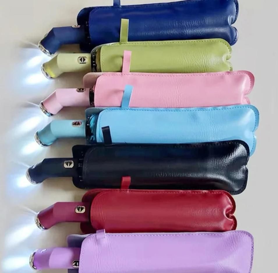 3Fold Automatic UV LED Light Windproof Umbrella